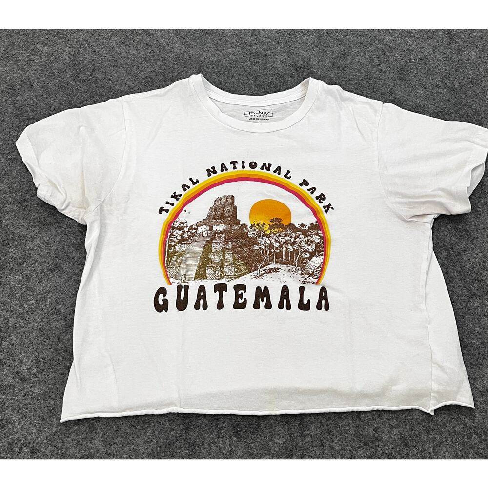 Miken Flow Cropped Guatemala Tshirt size L Pre-Owned in fair condition